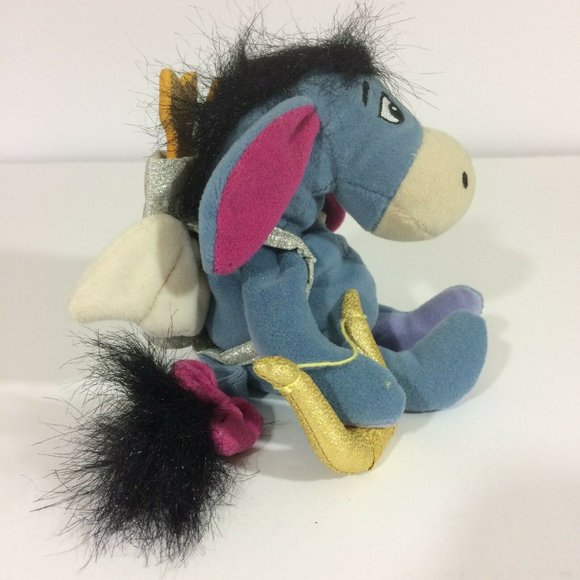 Walt Disney Company Cupid Eeyore Beanie Plush Valentine Bow Stuffed Animal 9" - Picture 3 of 9